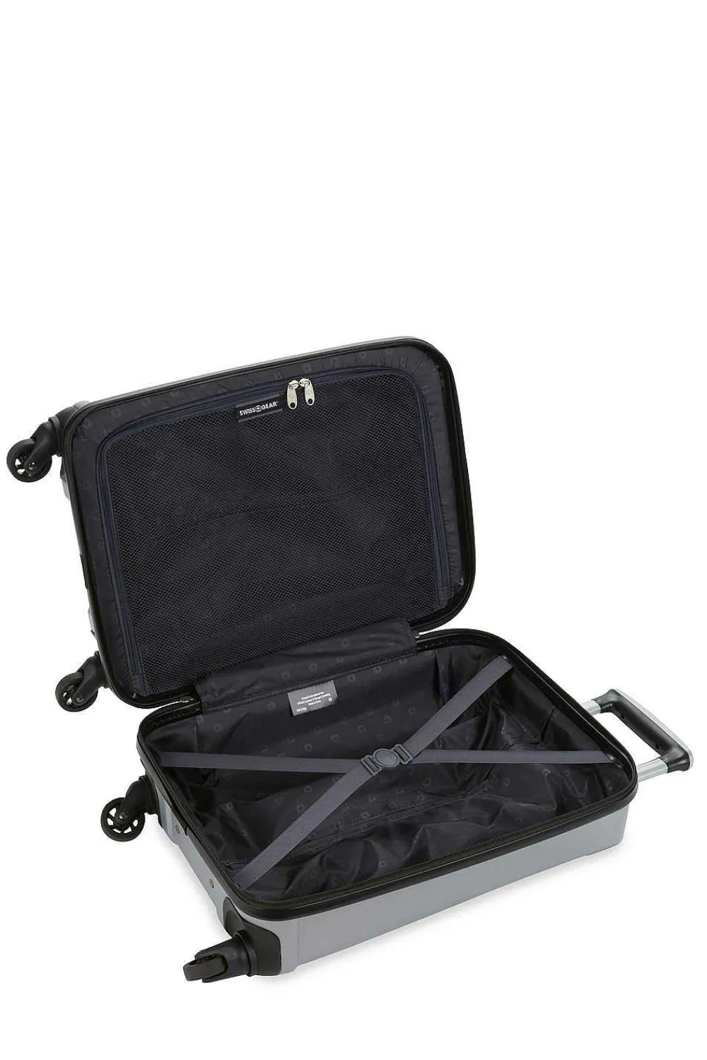 SWISSGEAR 3750 18" Carry On Hardside Spinner Luggage - Silver> Hardside