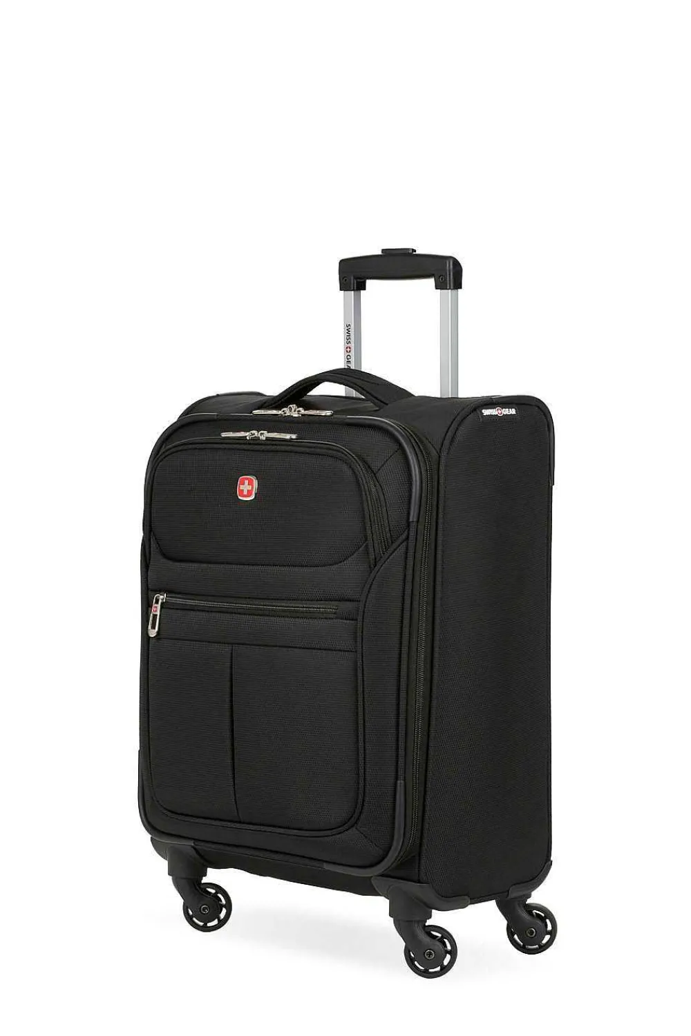 SWISSGEAR 4010 18" Carry On Spinner Luggage - Black> Softside