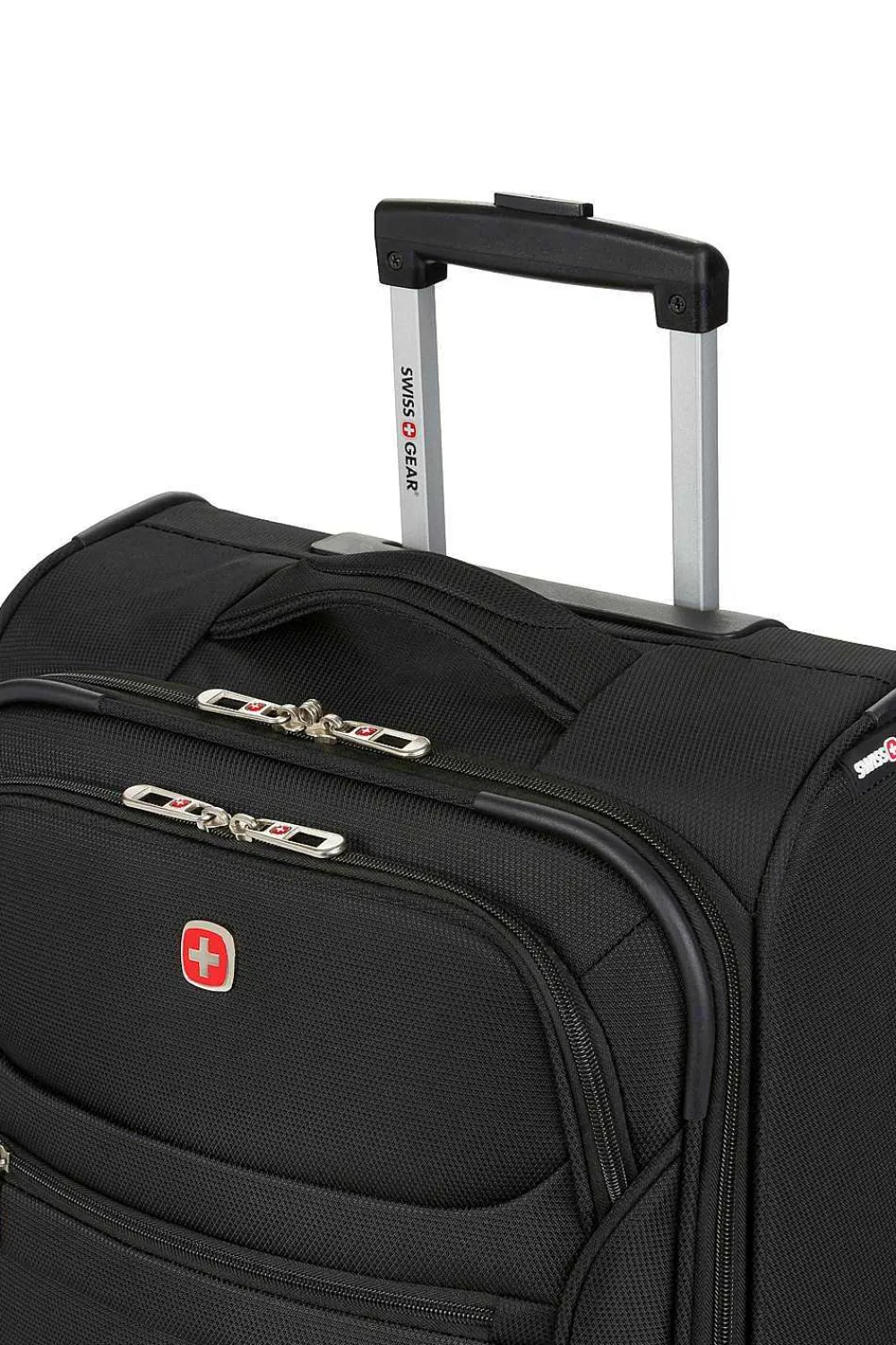 SWISSGEAR 4010 18" Carry On Spinner Luggage - Black> Softside