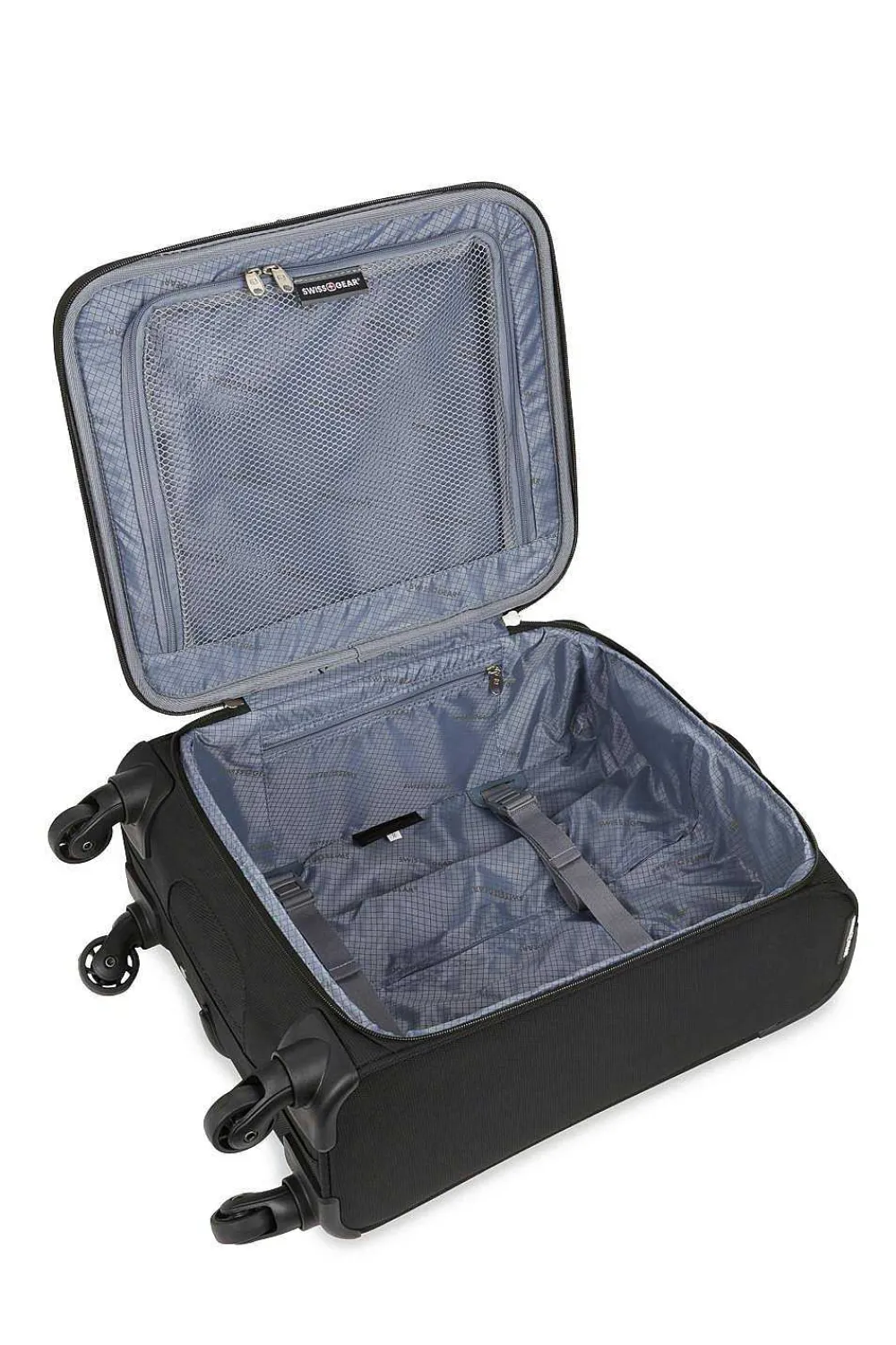 SWISSGEAR 4010 18" Carry On Spinner Luggage - Black> Softside
