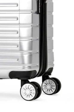 SWISSGEAR 7782 18" Expandable Carry On Hardside Spinner Luggage - Silver> Hardside