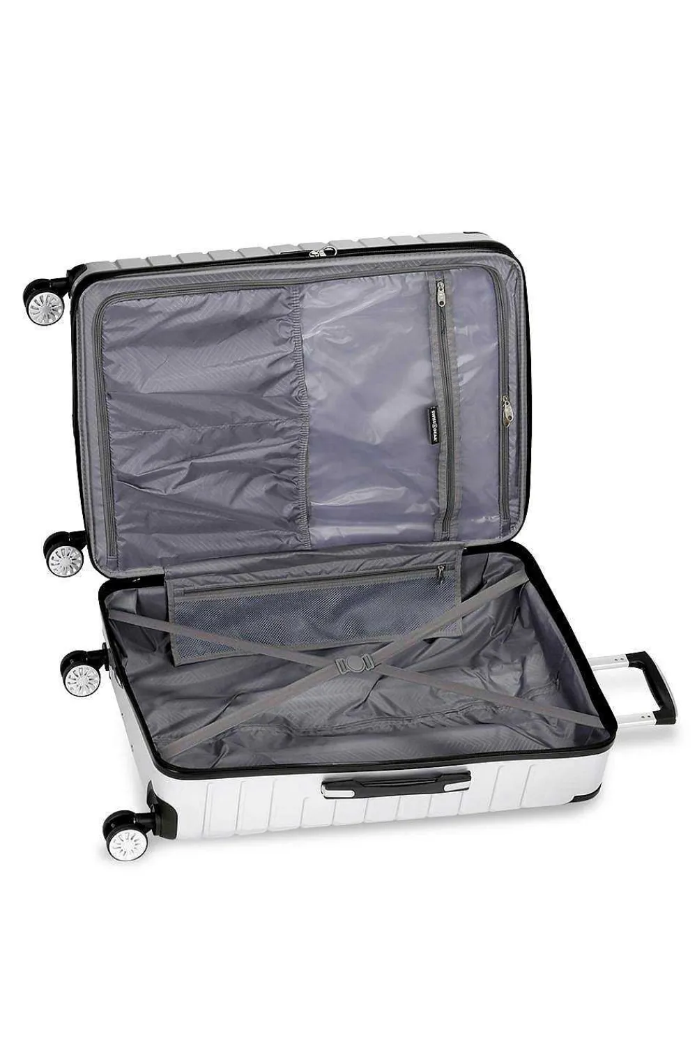 SWISSGEAR 7782 23" Expandable Hardside Spinner Luggage - Silver> Hardside