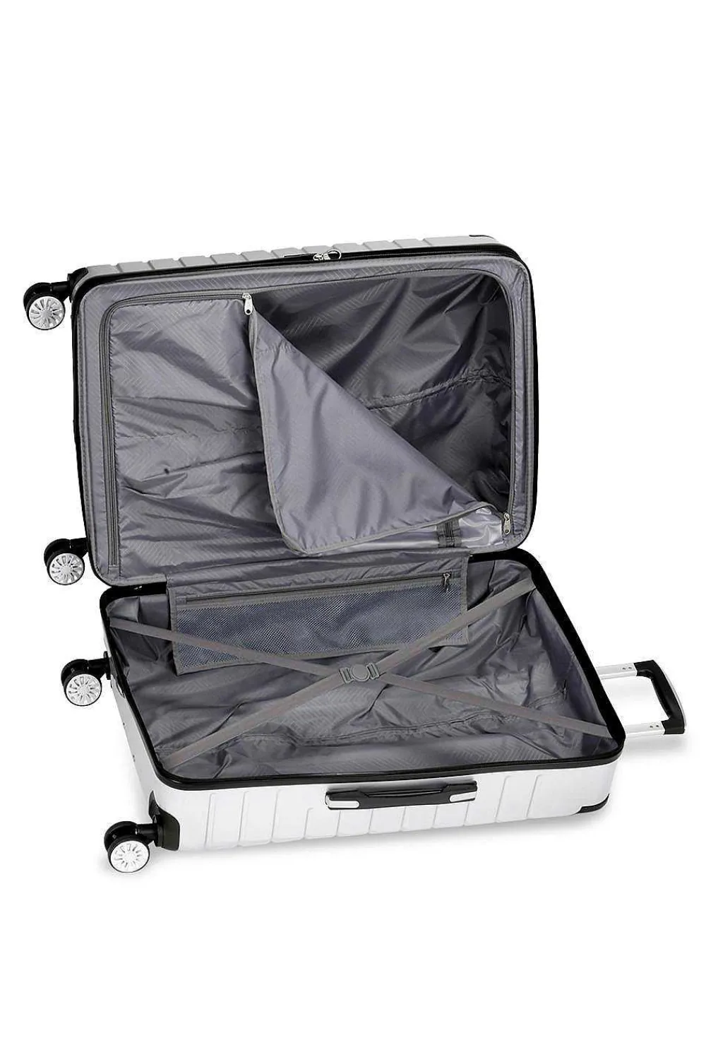 SWISSGEAR 7782 23" Expandable Hardside Spinner Luggage - Silver> Hardside