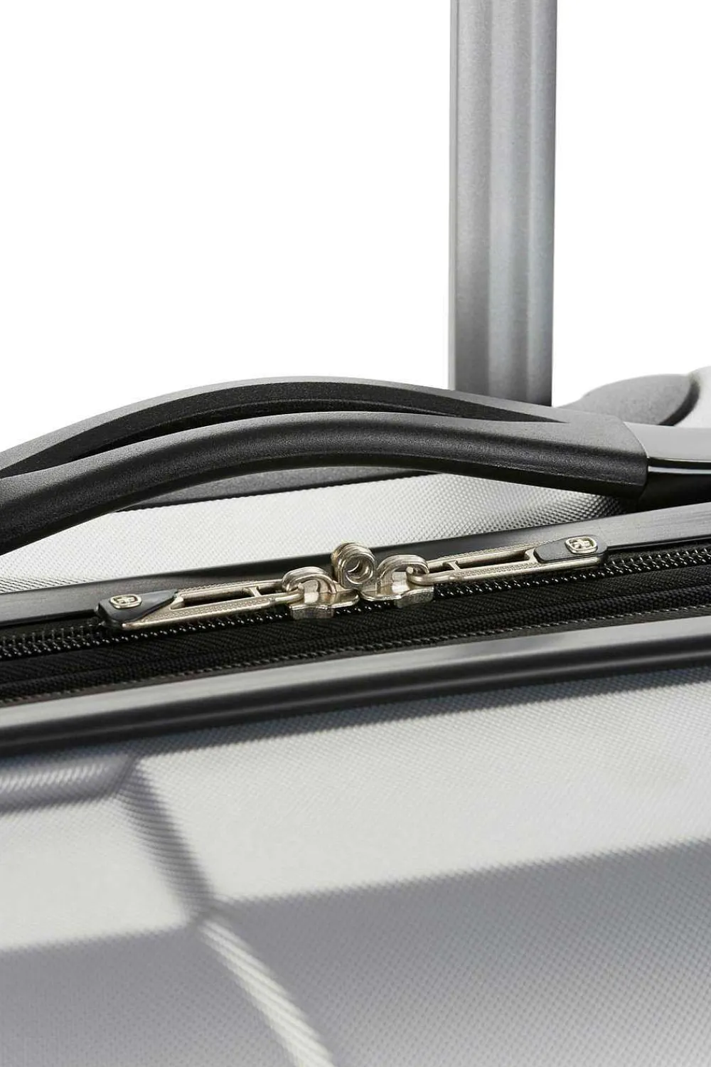 SWISSGEAR 3750 23" Expandable Hardside Spinner Luggage - Silver> Medium Checked