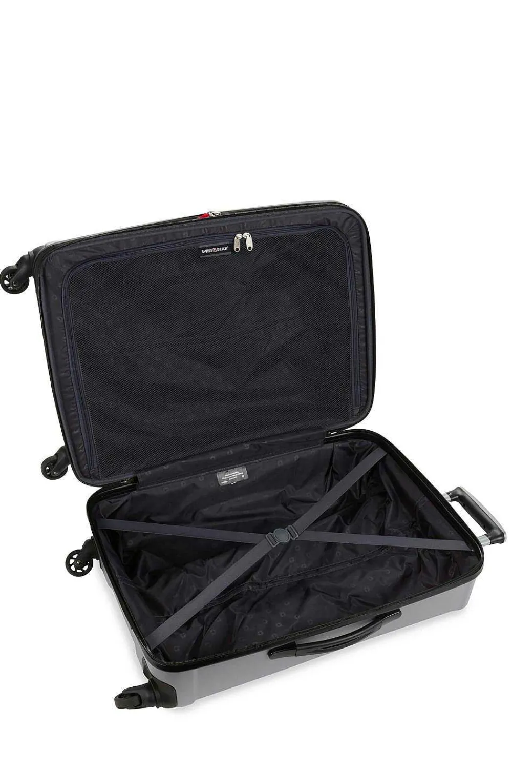 SWISSGEAR 3750 23" Expandable Hardside Spinner Luggage - Silver> Medium Checked