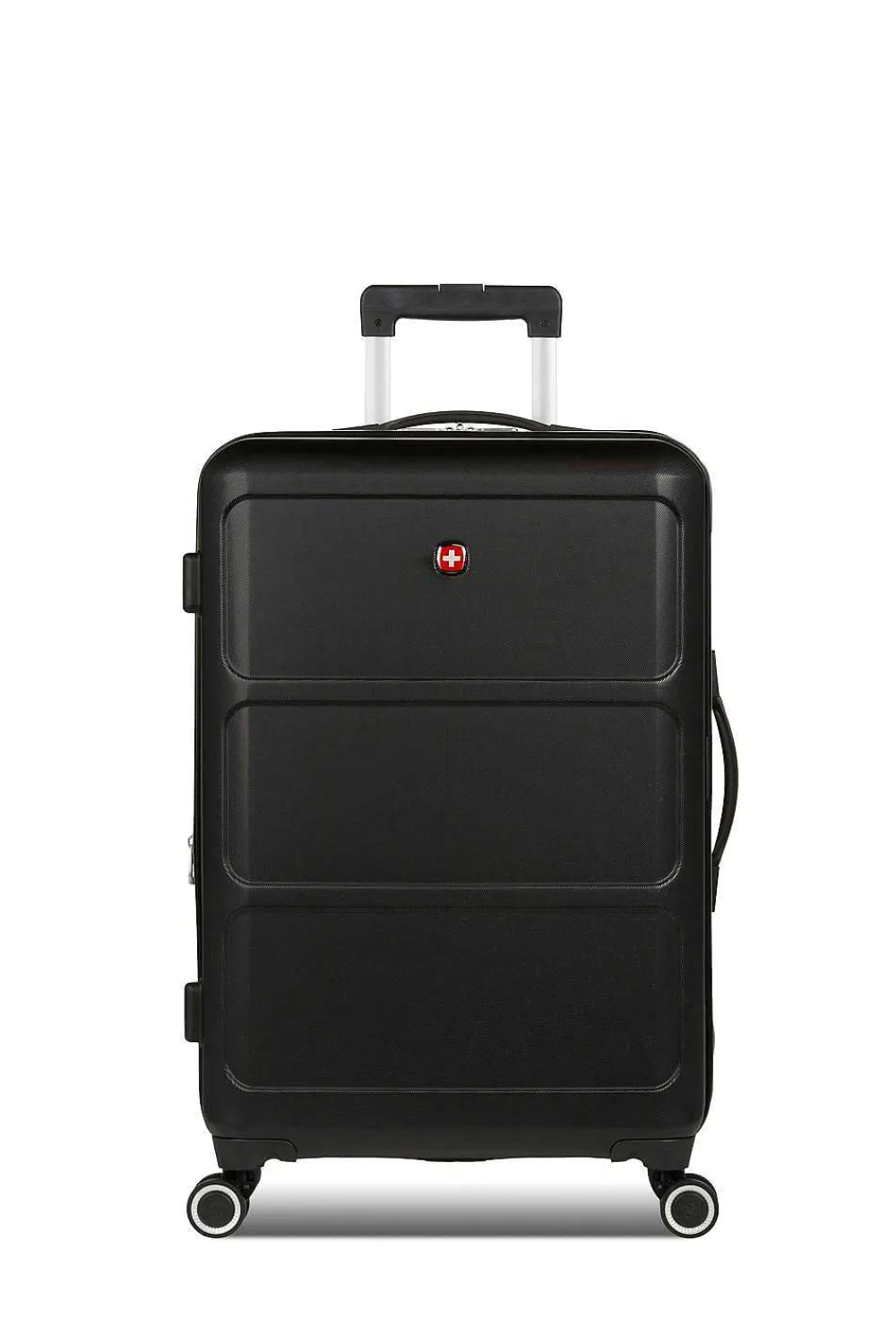 SWISSGEAR 8090 24" Expandable Hardside Spinner Luggage - Black> Medium Checked