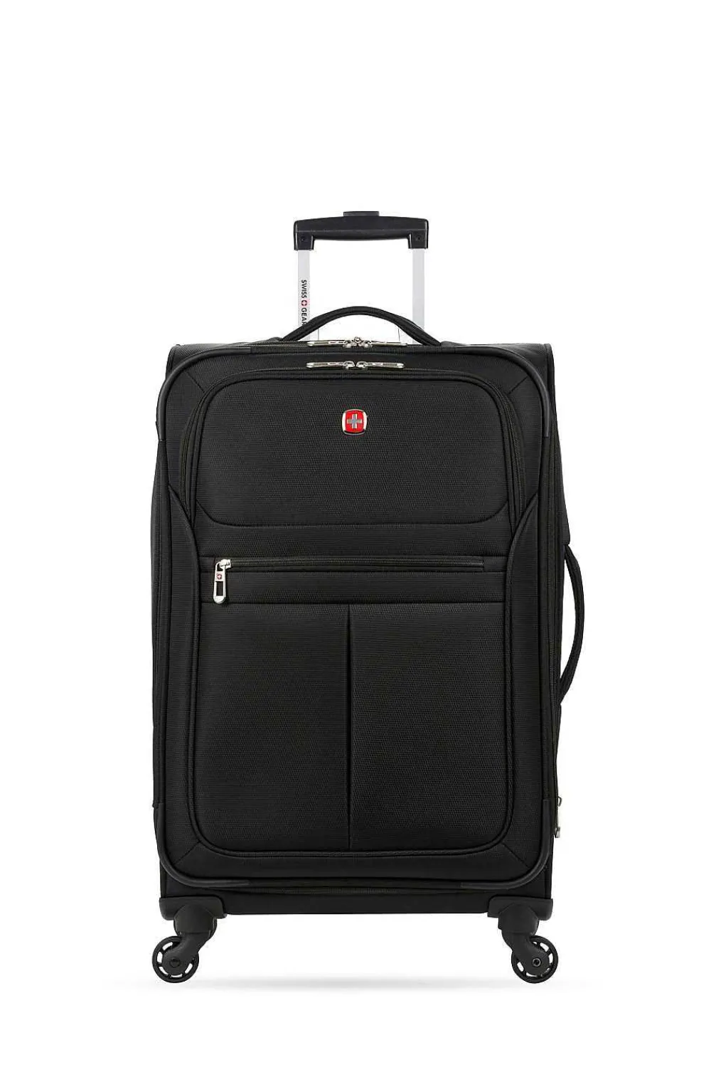 SWISSGEAR 4010 23" Expandable Spinner Luggage - Black> Medium Checked