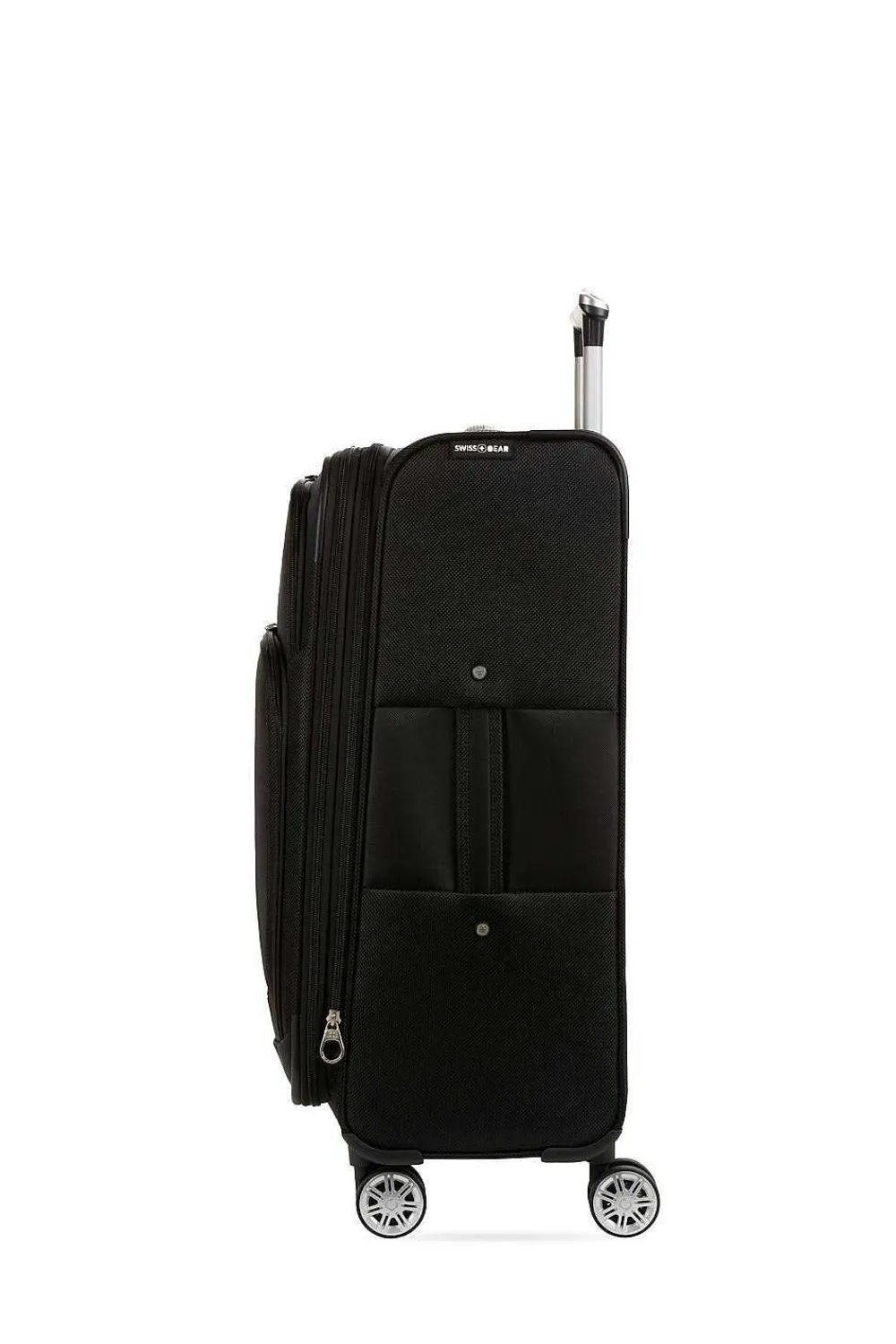 SWISSGEAR 7768 24" Expandable Spinner Luggage - Black> Medium Checked