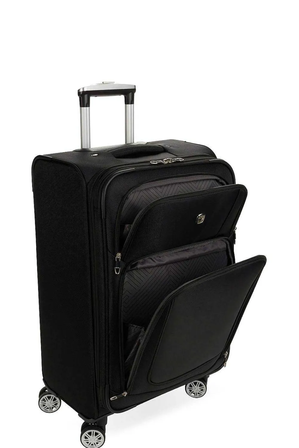 SWISSGEAR 7768 24" Expandable Spinner Luggage - Black> Softside