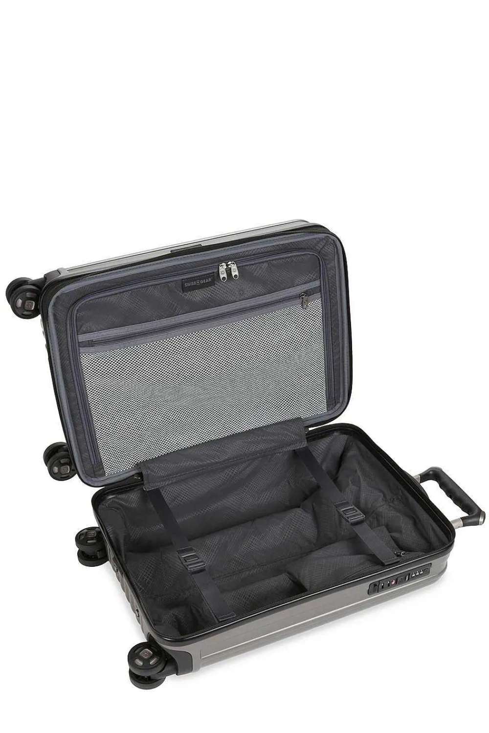 SWISSGEAR 7910 20" Usb Expandable Carry On Hardside Spinner Luggage - Gun Metal> Hardside