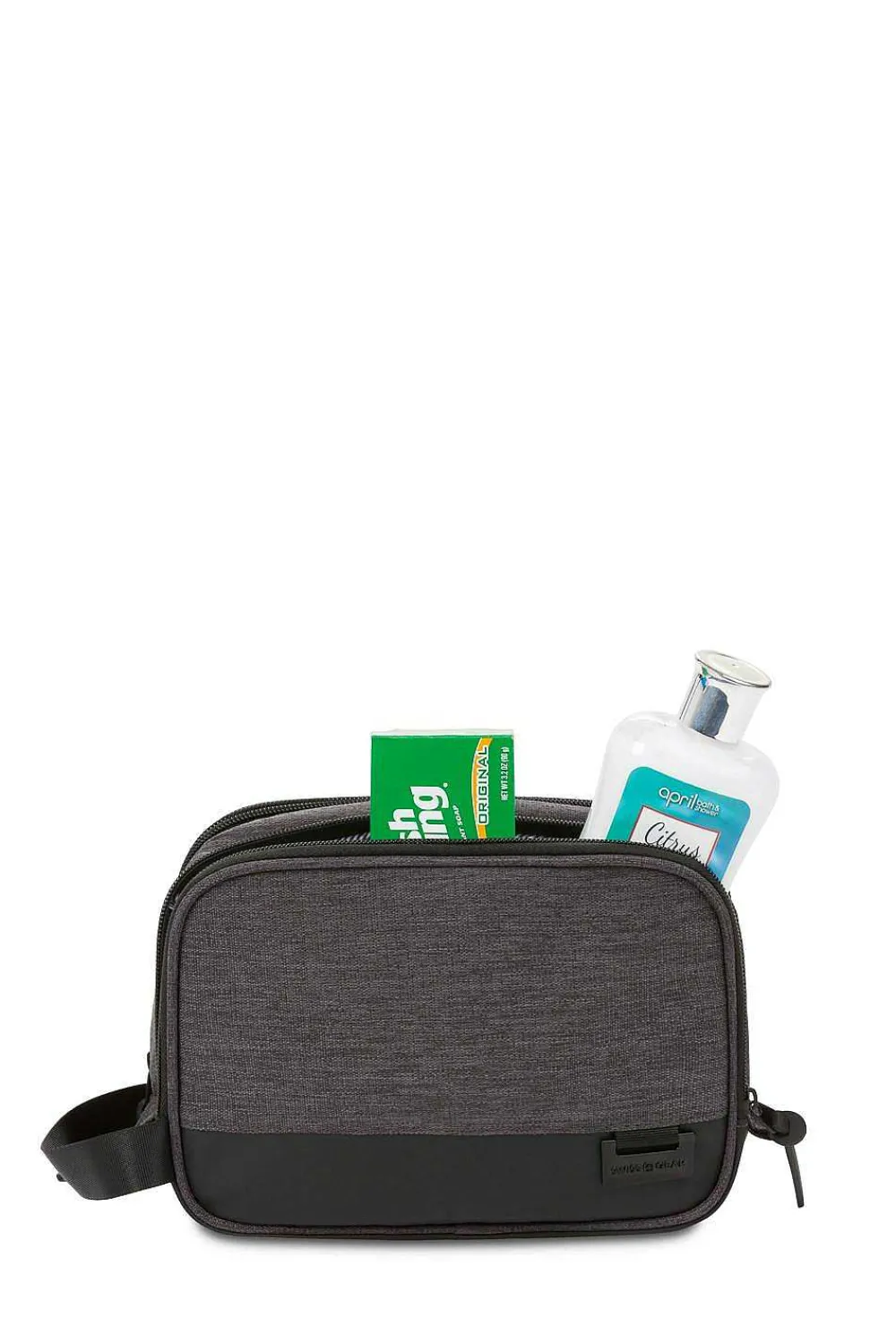 SWISSGEAR 2661 Dual Compartment Dopp Kit - Heather Gray> Toiletry Kits