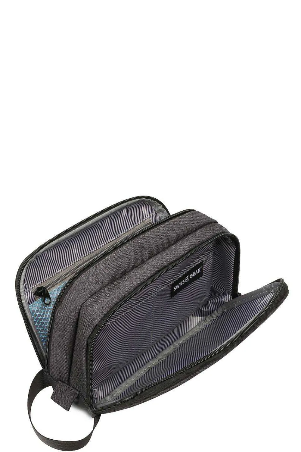 SWISSGEAR 2661 Dual Compartment Dopp Kit - Heather Gray> Toiletry Kits