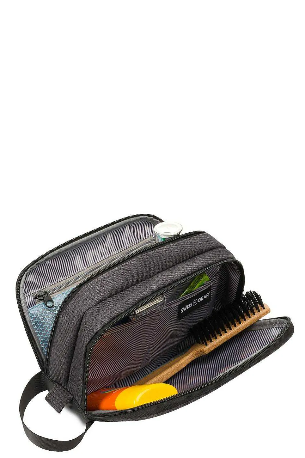 SWISSGEAR 2661 Dual Compartment Dopp Kit - Heather Gray> Toiletry Kits