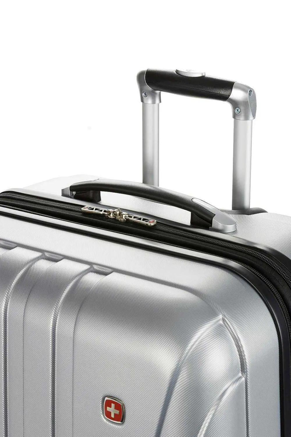SWISSGEAR 7585 Expandable 27" Hardside Spinner Luggage - Silver> Hardside
