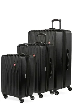 SWISSGEAR 8018 Expandable Hardside Spinner 3Pc Luggage Set - Black><noscript><img width=