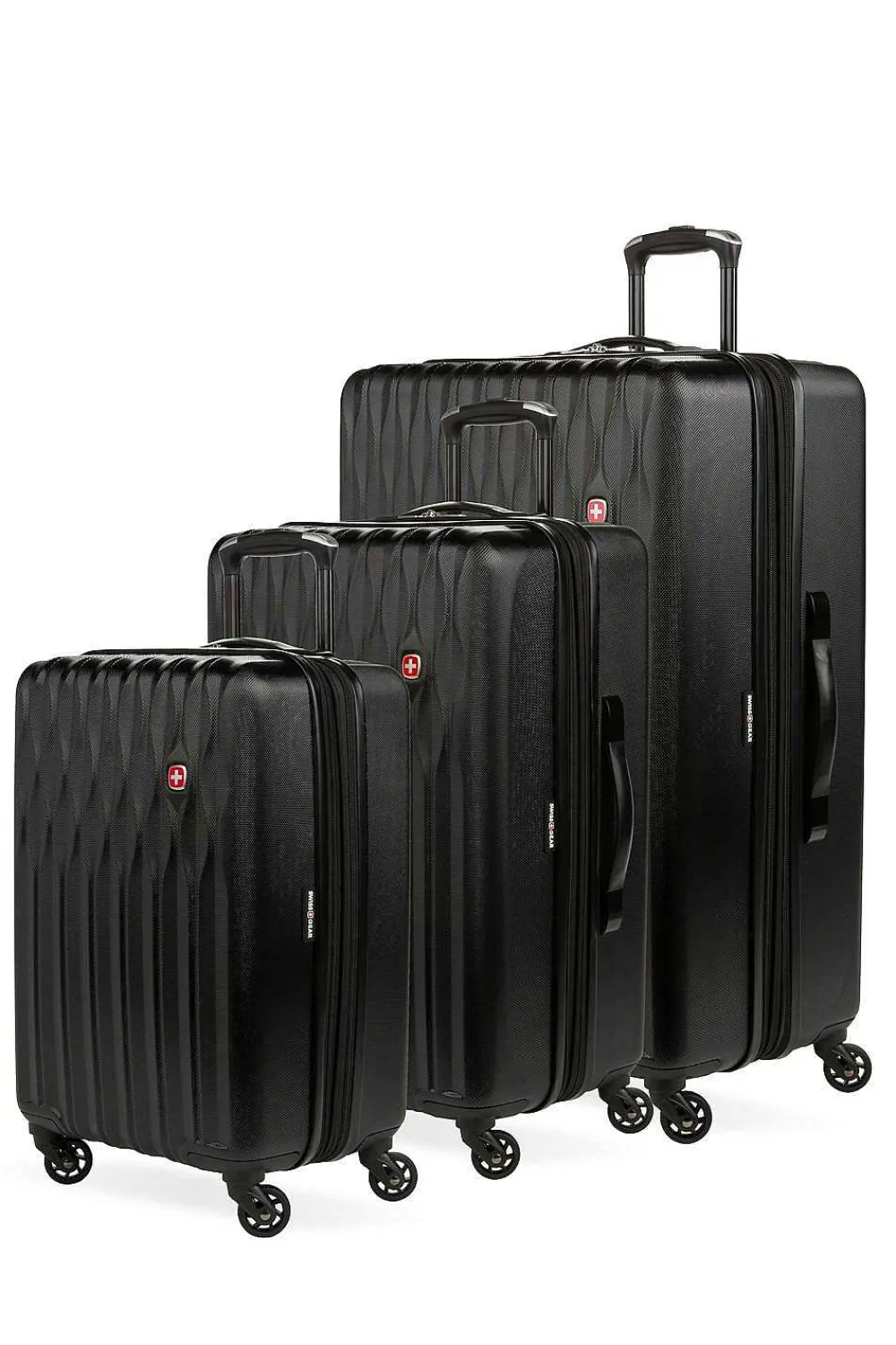 SWISSGEAR 8018 Expandable Hardside Spinner 3Pc Luggage Set - Black> New Arrivals