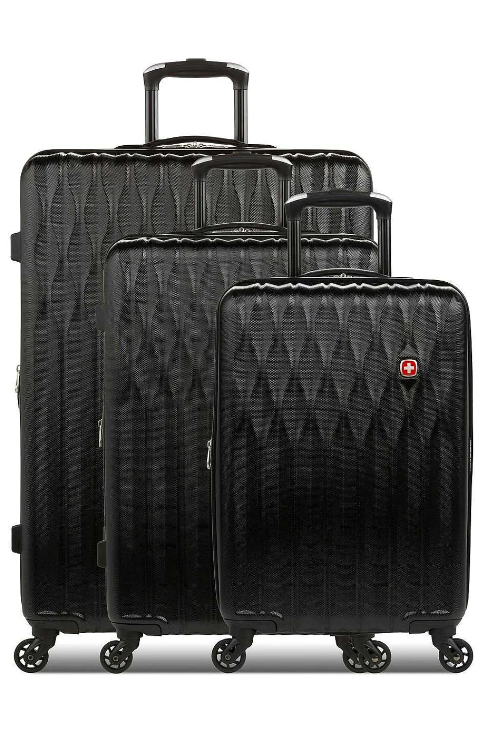 SWISSGEAR 8018 Expandable Hardside Spinner 3Pc Luggage Set - Black> Luggage Sets