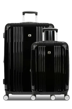 SWISSGEAR 7786 Expandable 2Pc Hardside Spinner Luggage Set - Black><noscript><img width=