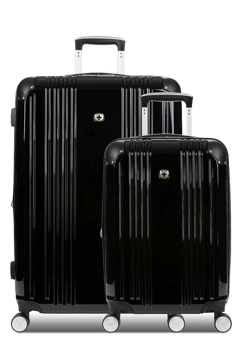 SWISSGEAR 7786 Expandable 2Pc Hardside Spinner Luggage Set - Black> Luggage Sets