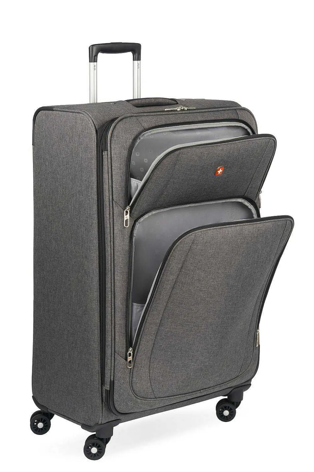 SWISSGEAR 7738 Expandable 3Pc Spinner Luggage Set - Gray Black> Luggage Sets