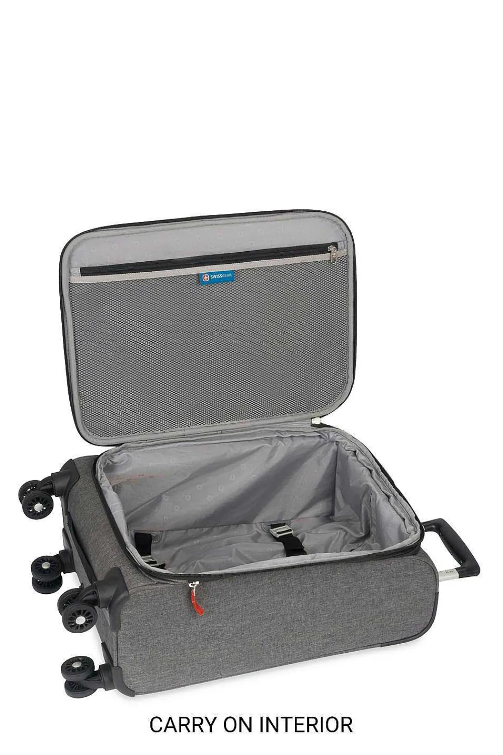 SWISSGEAR 7738 Expandable 3Pc Spinner Luggage Set - Gray Black> Softside