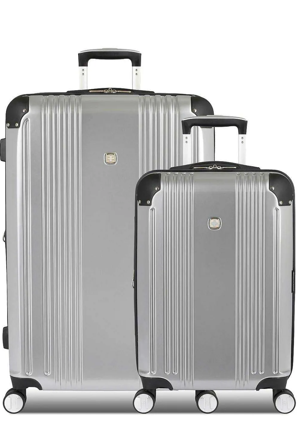 SWISSGEAR 7786 Expandable 2Pc Hardside Spinner Luggage Set - Silver> Hardside