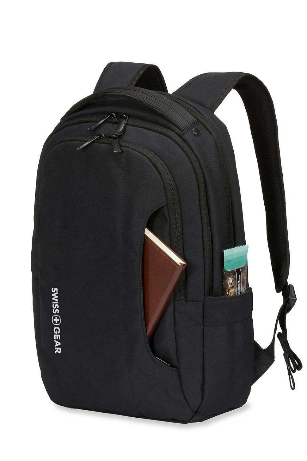 SWISSGEAR 3573 Laptop Backpack - Black/White Logo> School Backpacks