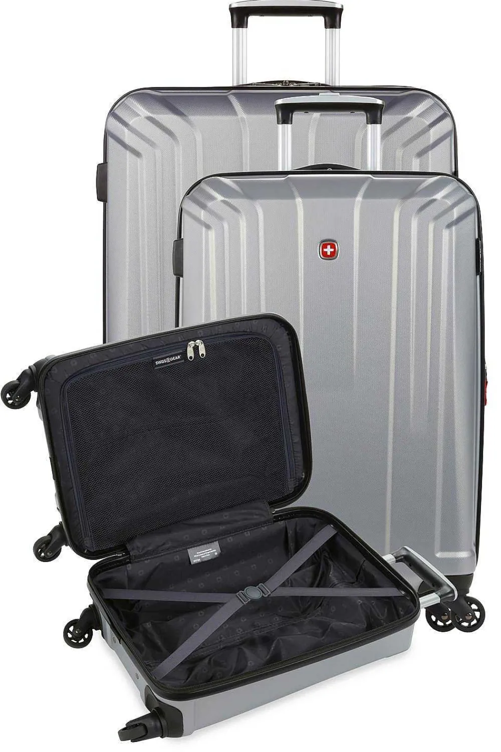 SWISSGEAR 3750 3Pc Hardside Spinner Luggage Set - Silver> Luggage Sets