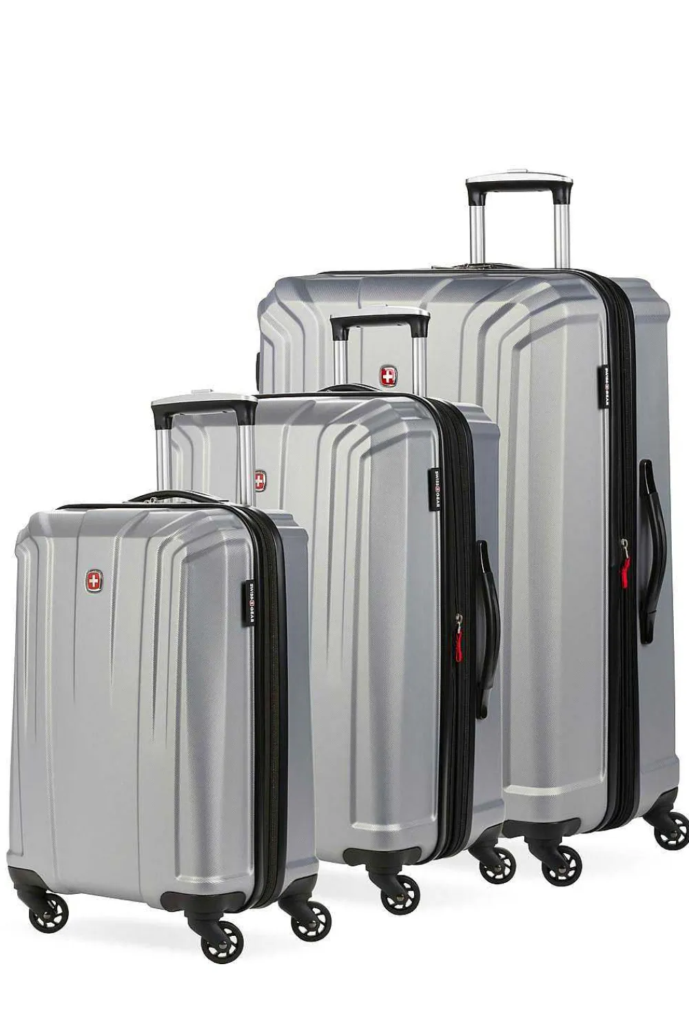 SWISSGEAR 3750 3Pc Hardside Spinner Luggage Set - Silver> Hardside