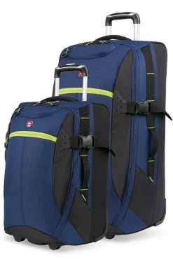 SWISSGEAR 6532 2Pc Rolling Duffel Bag Set - Blue/Green><noscript><img width=