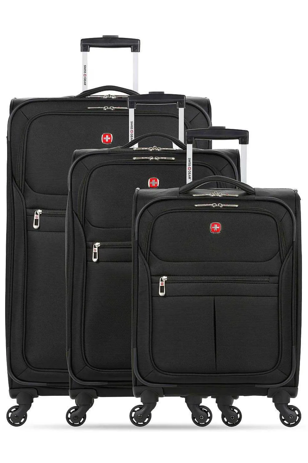 SWISSGEAR 4010 3Pc Spinner Luggage Set - Black> Softside