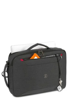 SWISSGEAR Mx Commute Hybrid Brief/Backpack - Charcoal Gray Heather><noscript><img width=