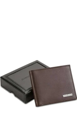 SWISSGEAR Napa Leather Bifold Wallet - Brown><noscript><img width=