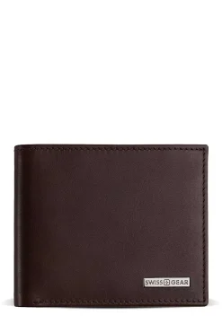 SWISSGEAR Napa Leather Bifold Wallet - Brown><noscript><img width=