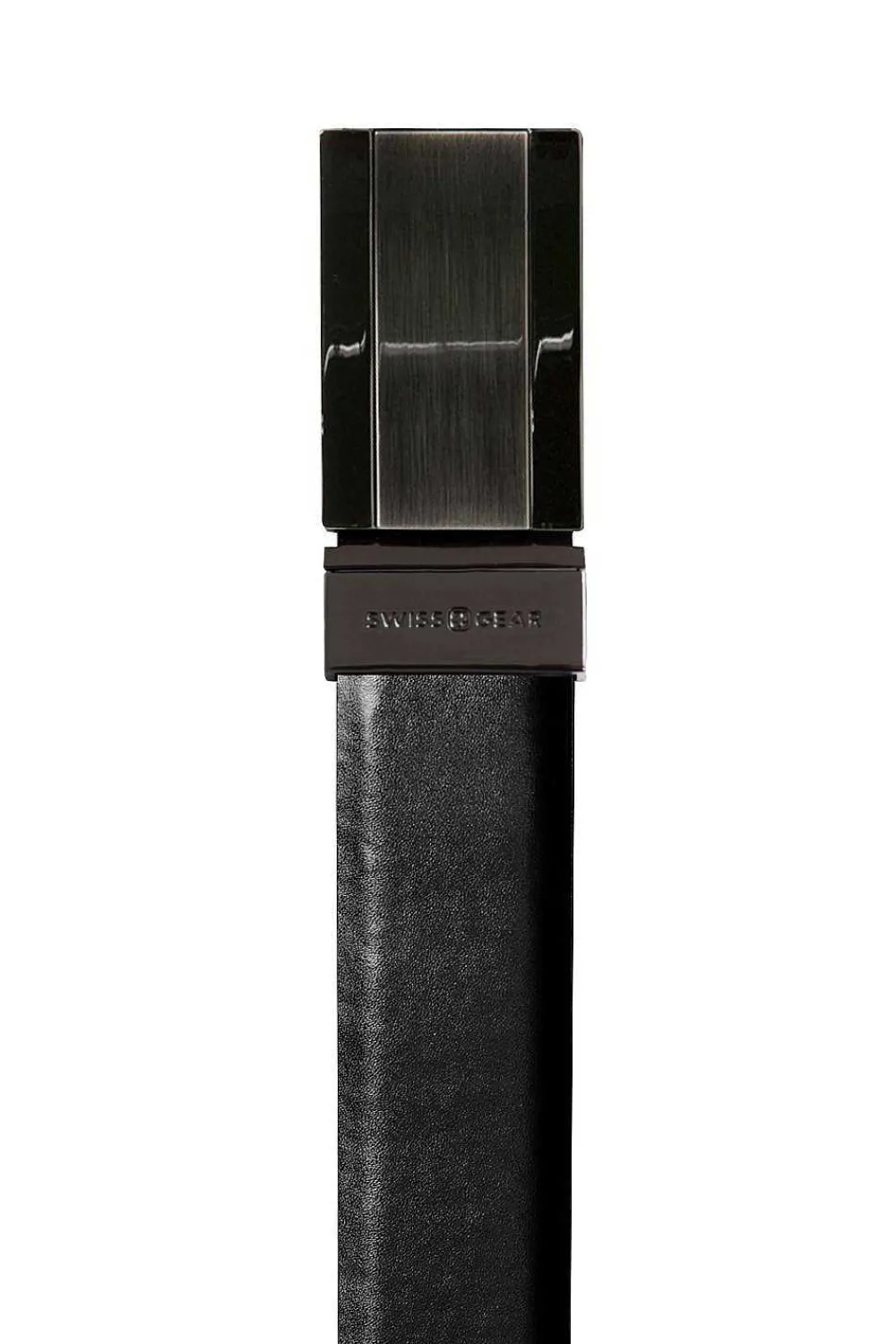 SWISSGEAR Reversible Solid Buckle Leather Belt - Black Brown> Belts & Wallets