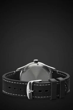 SWISSGEAR Wenger Attitude Watch - Stainless Steel With Black Dial And Black Silicone Strap> Watches