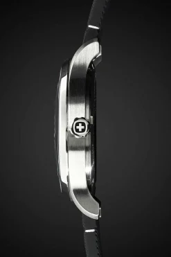 SWISSGEAR Wenger Attitude Watch - Stainless Steel With Black Dial And Black Silicone Strap><noscript><img width=