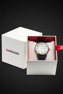 SWISSGEAR Wenger Attitude Watch - Stainless Steel With White Dial And Blue Silicone Strap> New Arrivals