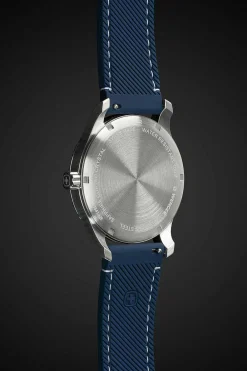 SWISSGEAR Wenger Attitude Watch - Stainless Steel With White Dial And Blue Silicone Strap><noscript><img width=