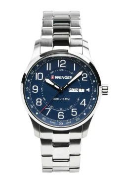 SWISSGEAR Wenger Attitude Watch - Stainless Steel With Blue Dial And Stainless Steel Bracelet><noscript><img width=