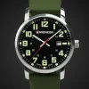 SWISSGEAR Wenger Avenue Watch - Stainless Steel With Black Dial And Green Silicone Strap> Watches