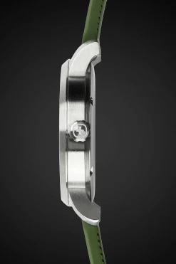 SWISSGEAR Wenger Avenue Watch - Stainless Steel With Black Dial And Green Silicone Strap><noscript><img width=