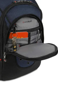 SWISSGEAR Wenger Ibex Pro 16 Inch Laptop Backpack - Black/Navy><noscript><img width=