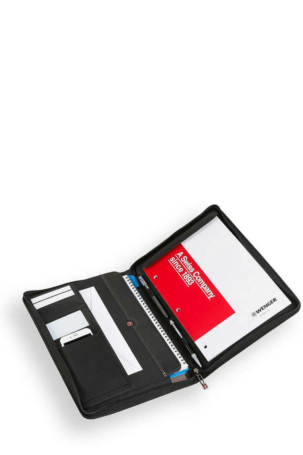 SWISSGEAR Wenger Objective Zippered Padfolio - Black> Wenger Accessories