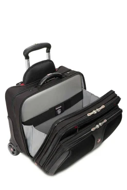 SWISSGEAR Wenger Patriot Wheeled Business Case With Removable Laptop Case - Black><noscript><img width=