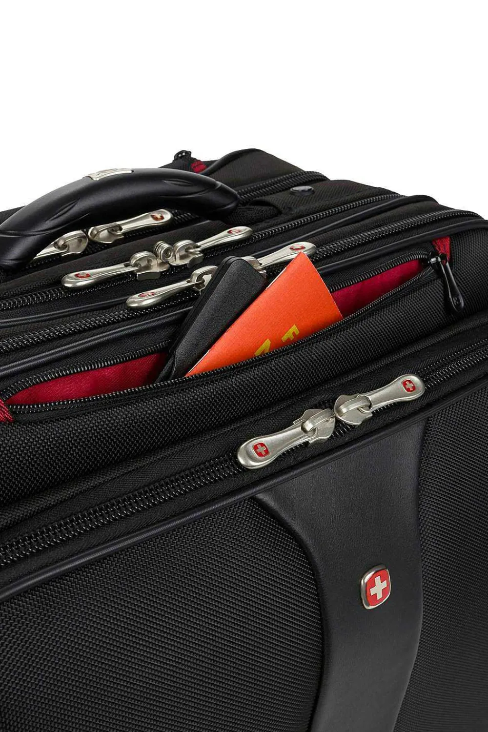 SWISSGEAR Wenger Patriot Wheeled Business Case With Removable Laptop Case - Black> Business Cases