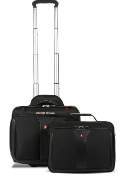 SWISSGEAR Wenger Patriot Wheeled Business Case With Removable Laptop Case - Black><noscript><img width=