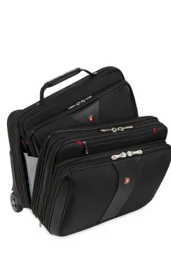 SWISSGEAR Wenger Patriot Wheeled Business Case With Removable Laptop Case - Black> Best Sellers