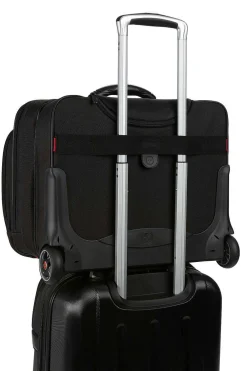 SWISSGEAR Wenger Patriot Wheeled Business Case With Removable Laptop Case - Black><noscript><img width=