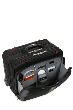 SWISSGEAR Wenger Patriot Wheeled Business Case With Removable Laptop Case - Black><noscript><img width=